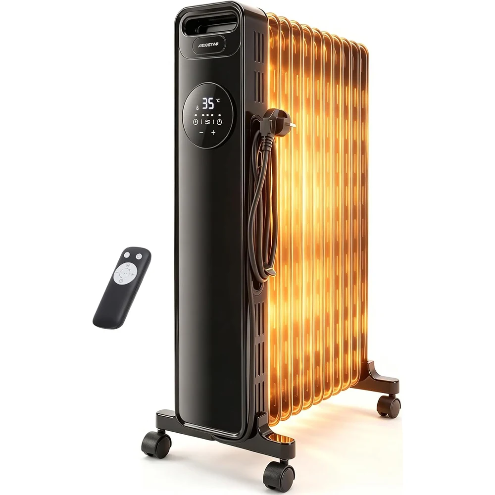 Aigostar Radiador de Aceite Eléctrico 2300W (11 Aletas, Negro)