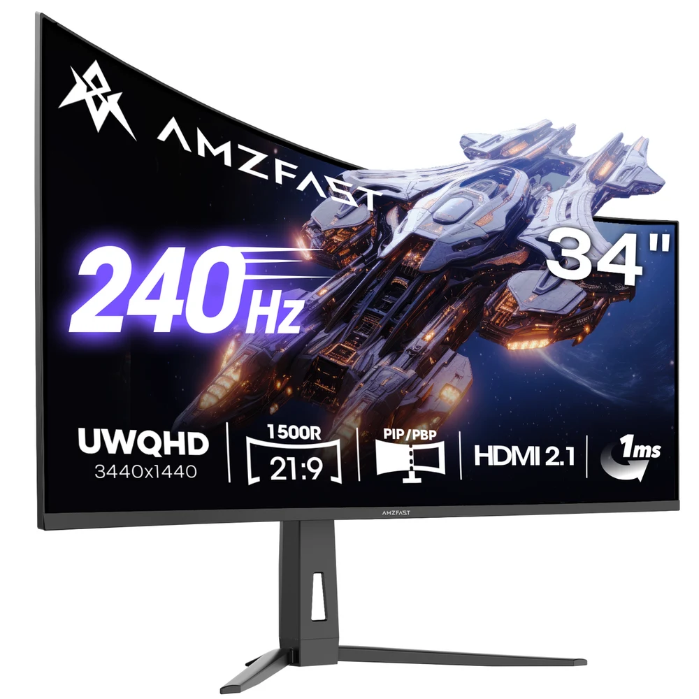 Amzfast Monitor Gaming Curvo 34" 240Hz foto 1