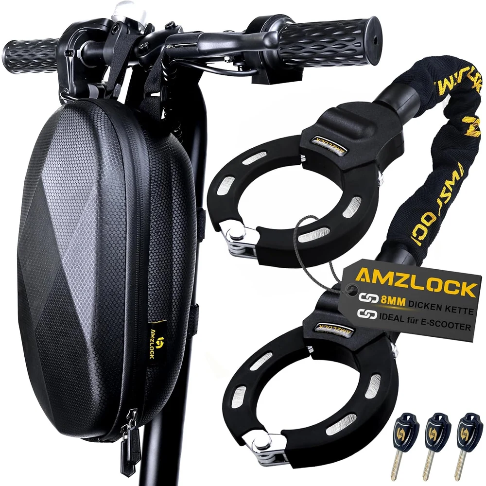 AMZLOCK Candado Antirrobo AMZ011 75cm de Esposas con Bolsa Impermeable foto 1