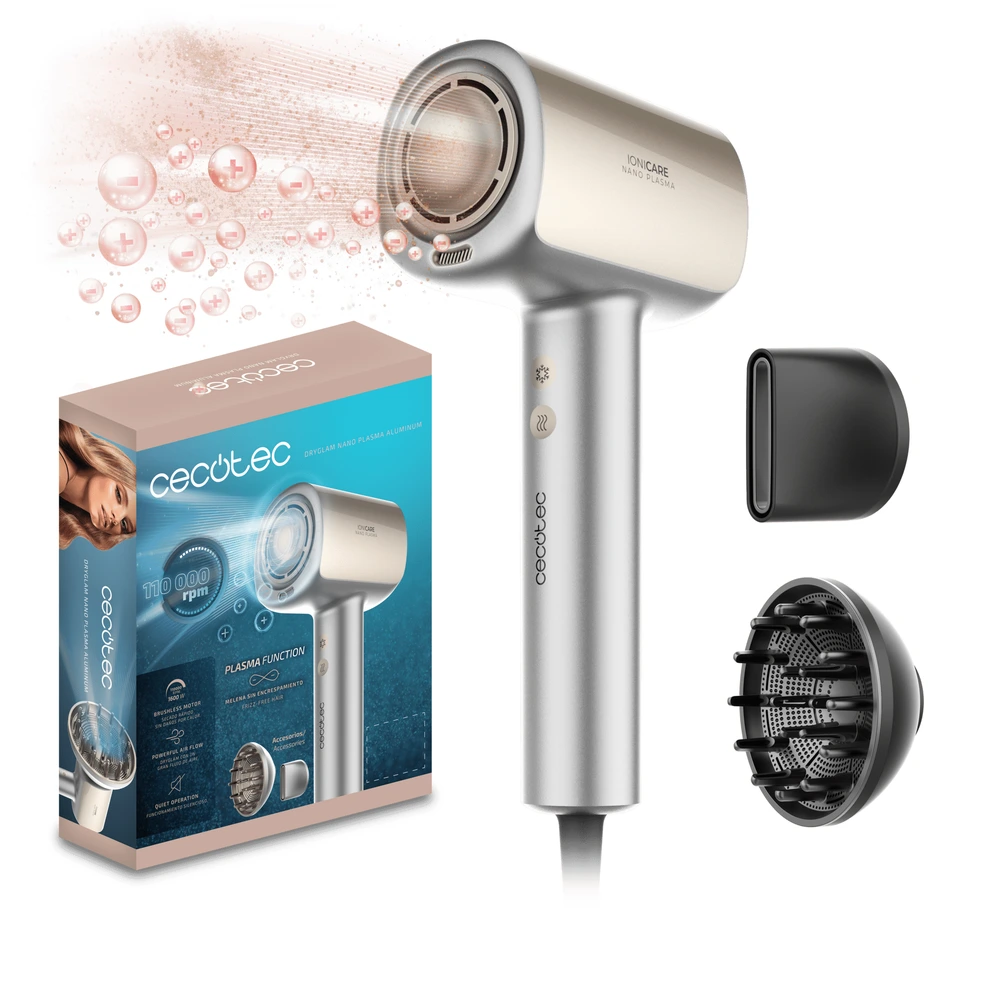 Cecotec Dryglam Nano Plasma Aluminum