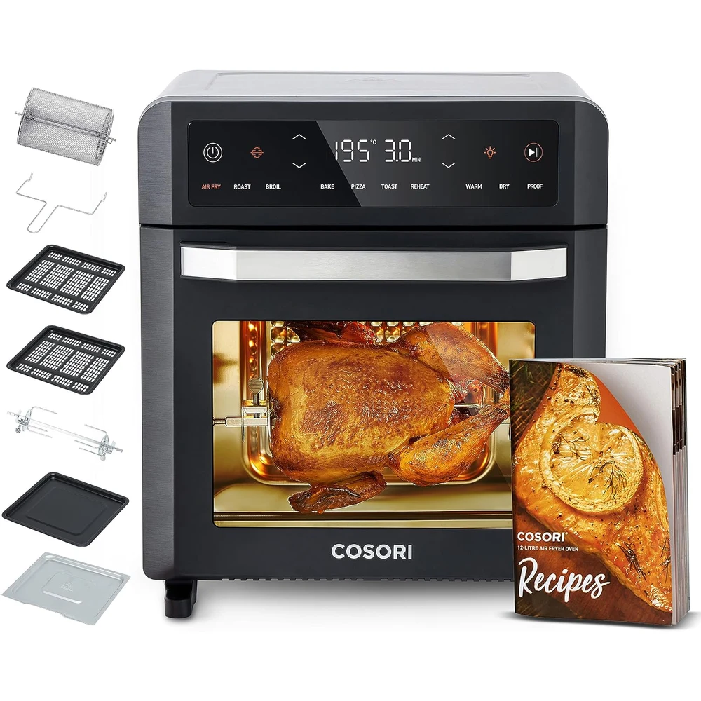 Cosori Freidora de Aire Horno 12L con Doble Resistencia y Ventana