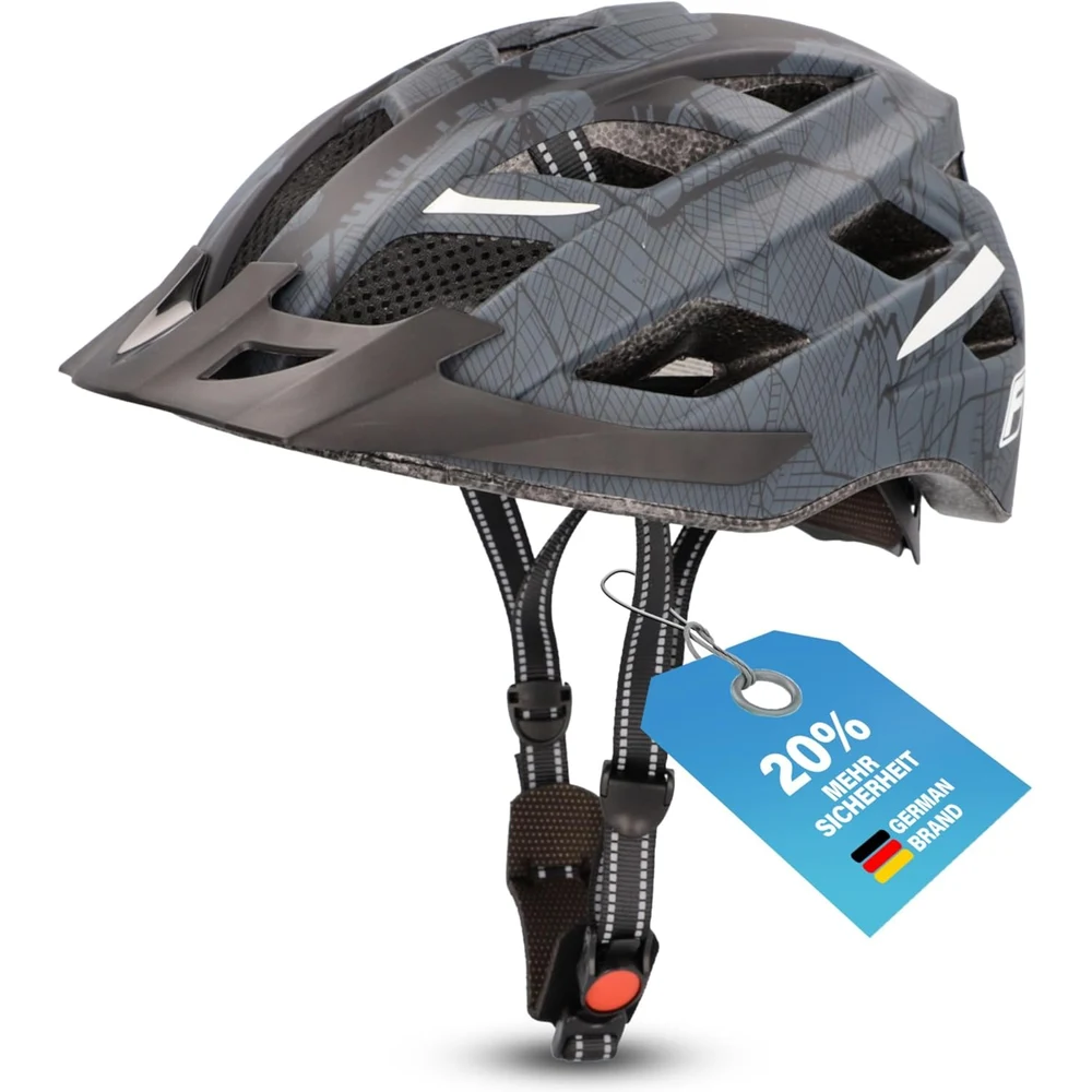 Fischer Urban Plus - Casco de Ciclismo con Luz Trasera LED