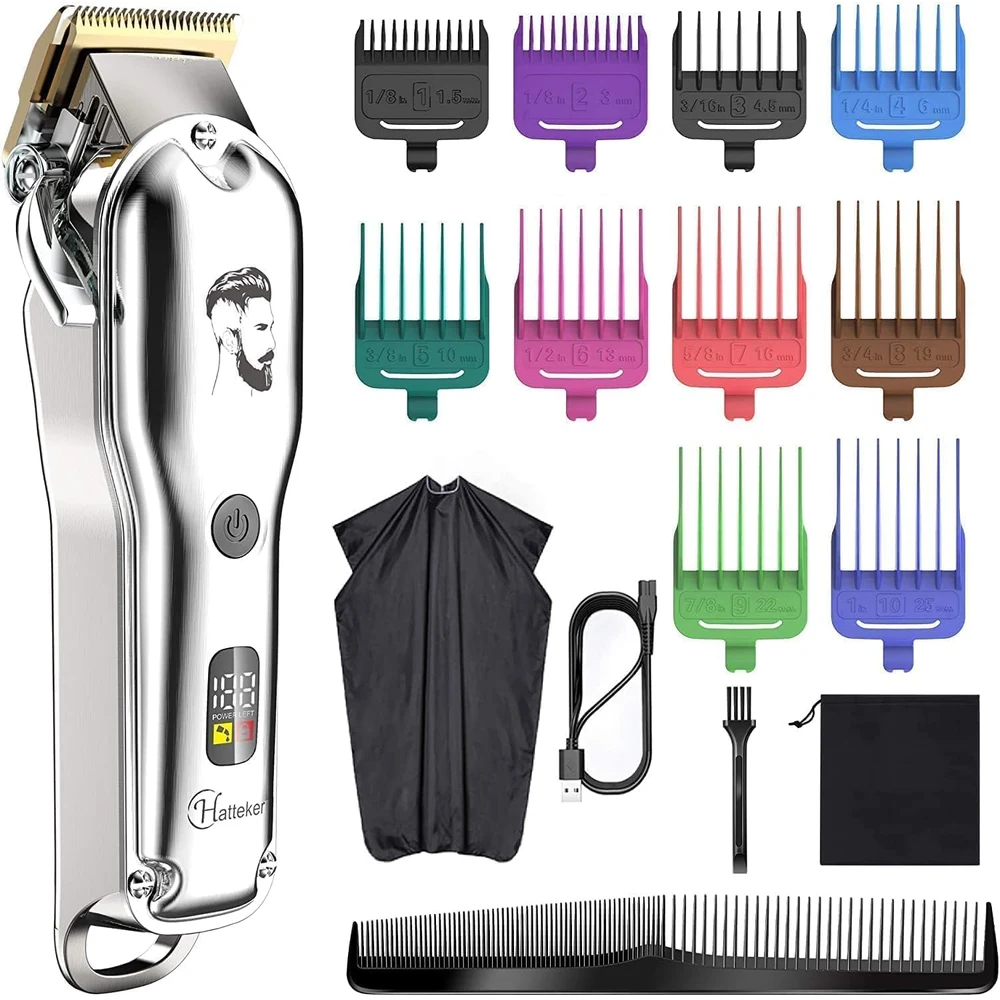 Hatteker Cortapelo Profesional Cortabarba Impermeable IPX7