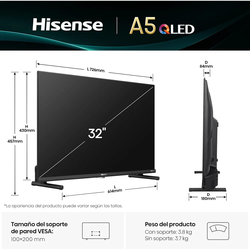 Hisense 32A5Q QLED 32" Dolby Atmos