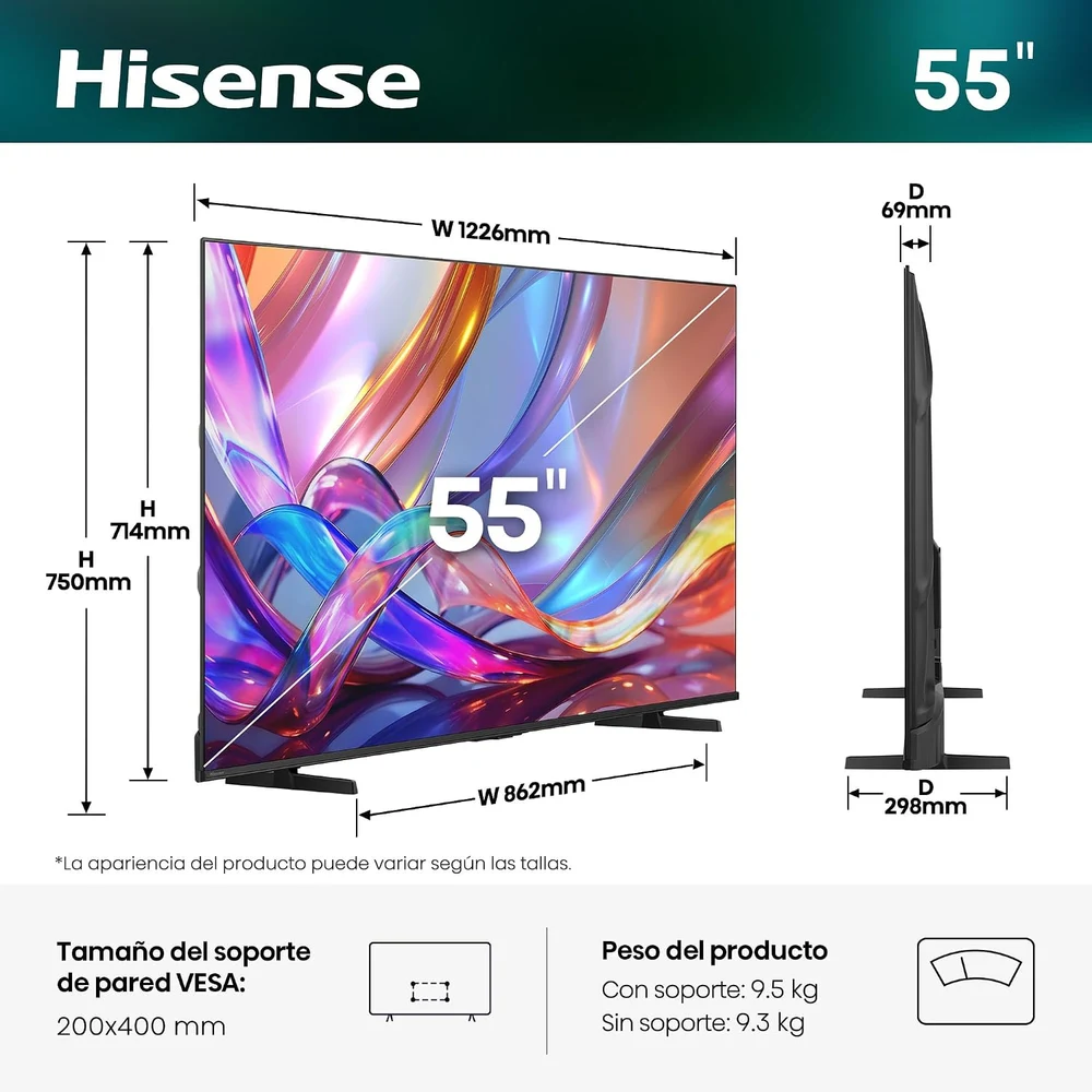 Hisense 55E7S Hi-QLED 55" 4K HDR10+ foto 1
