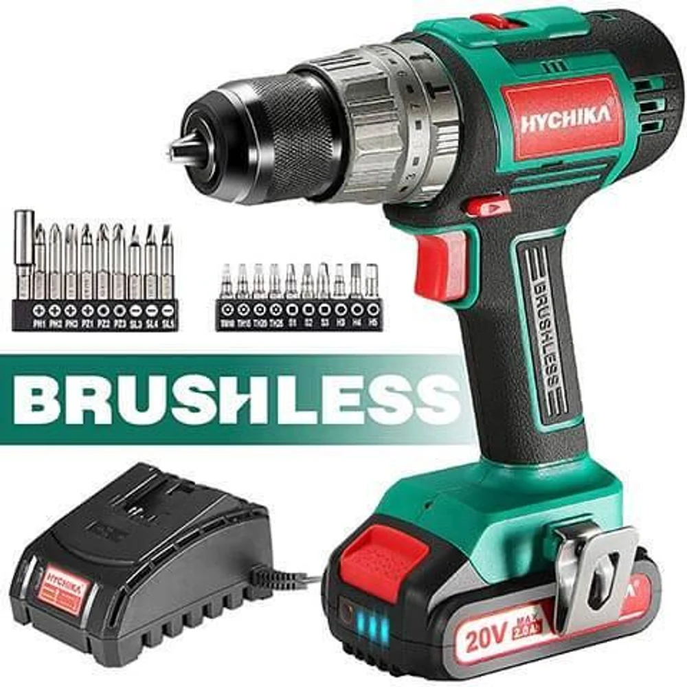 HYCHIKA Taladro Atornillador Brushless 18V