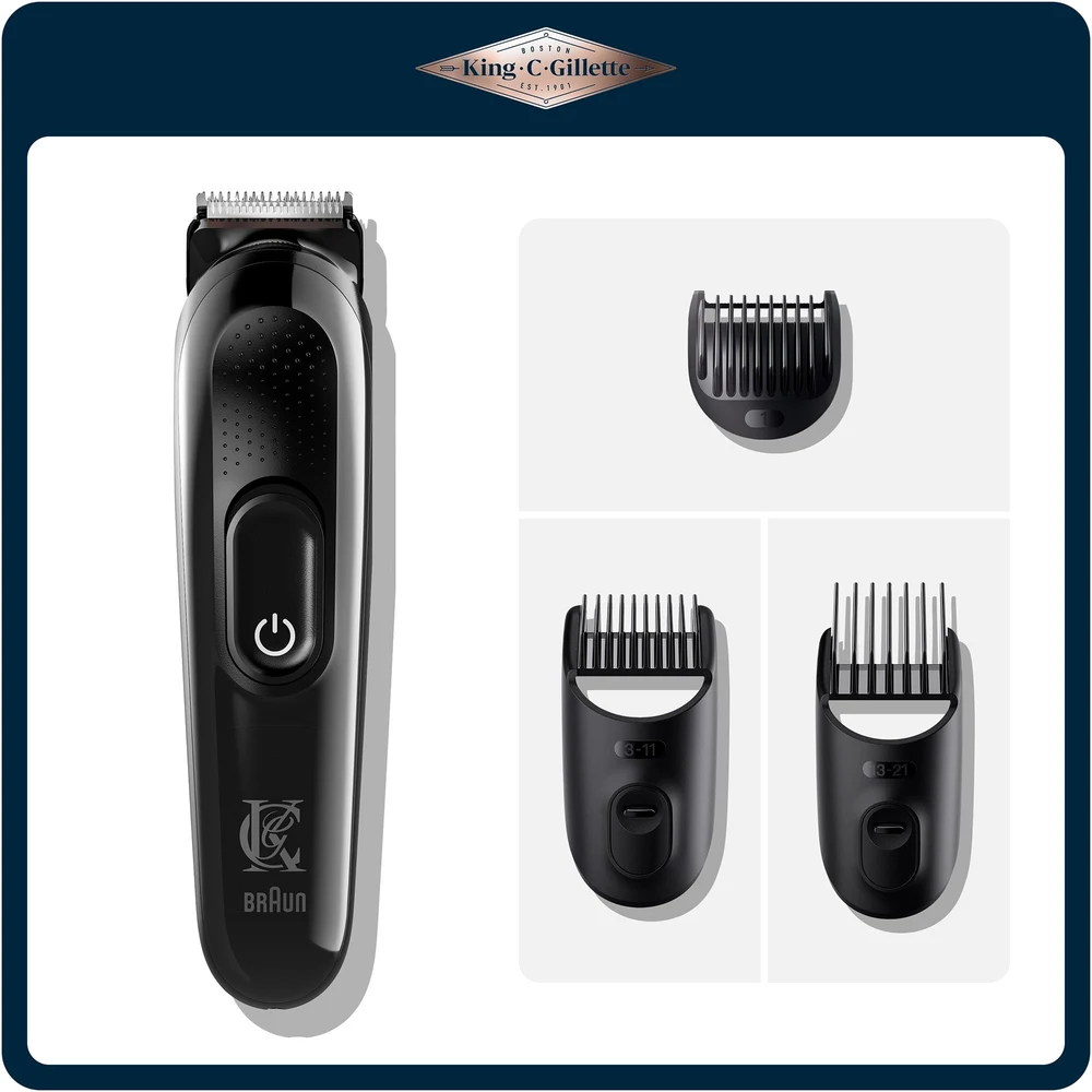 King C. Gillette Recortadora de Barba Hombre con 3 Accesorios foto 1