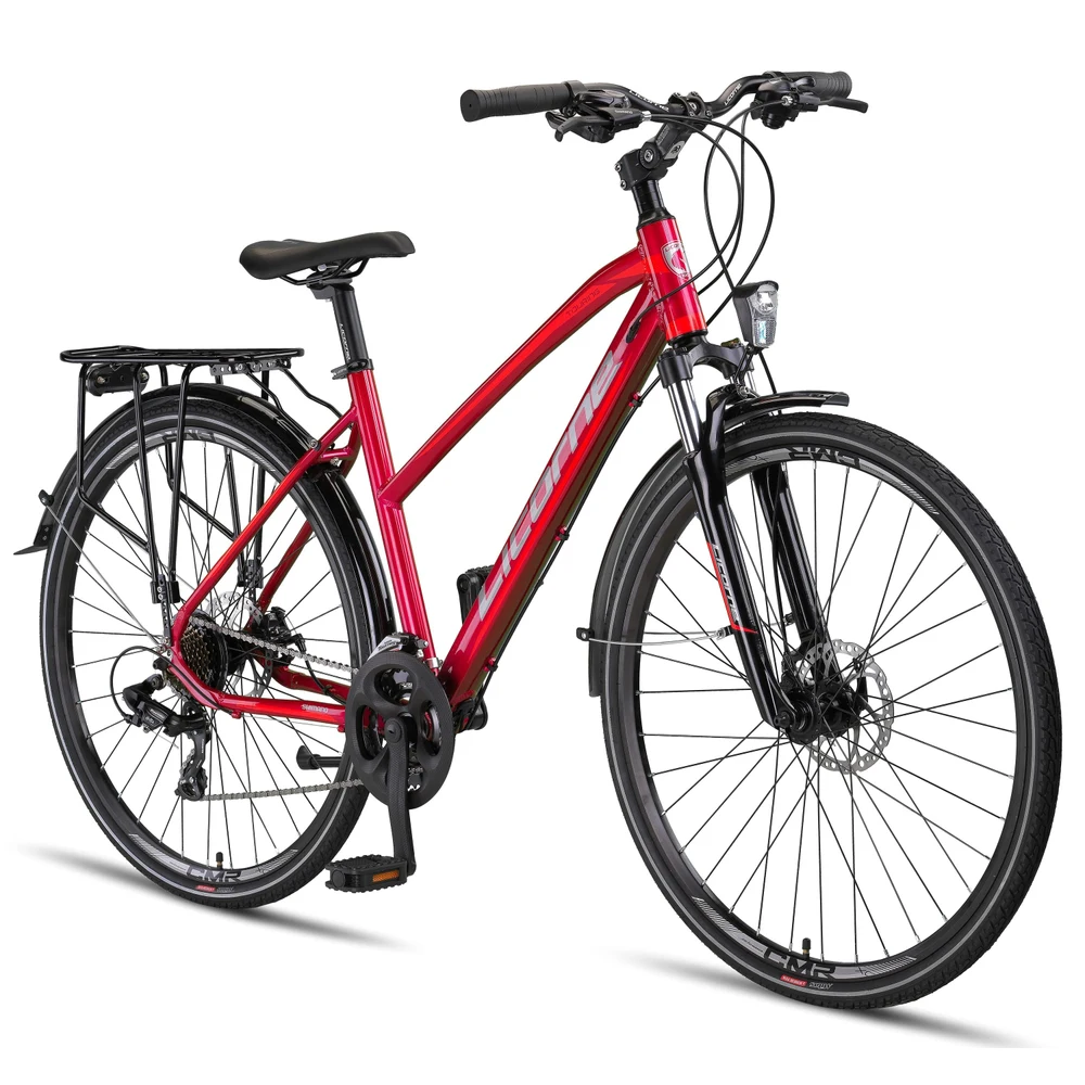 Licorne Bike Bicicleta de Trekking Premium Touring en 28 Pulgadas de