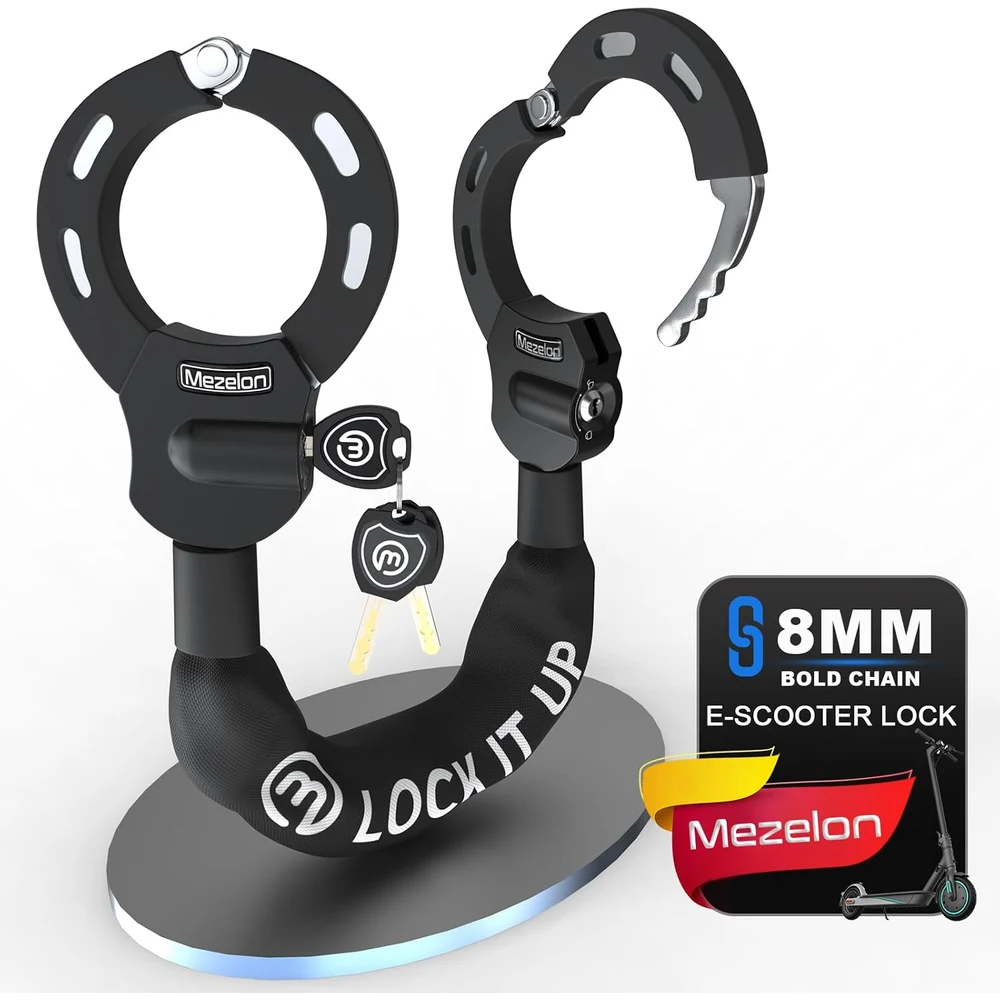 Mezelon Candado Patinete Eléctrico 8mm de Doble Anillo foto 1