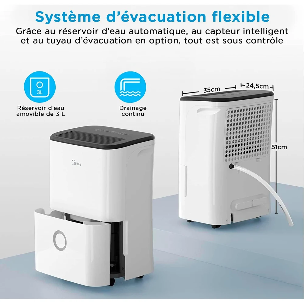 Midea Deshumidificador de Humedad 20L Silencioso
