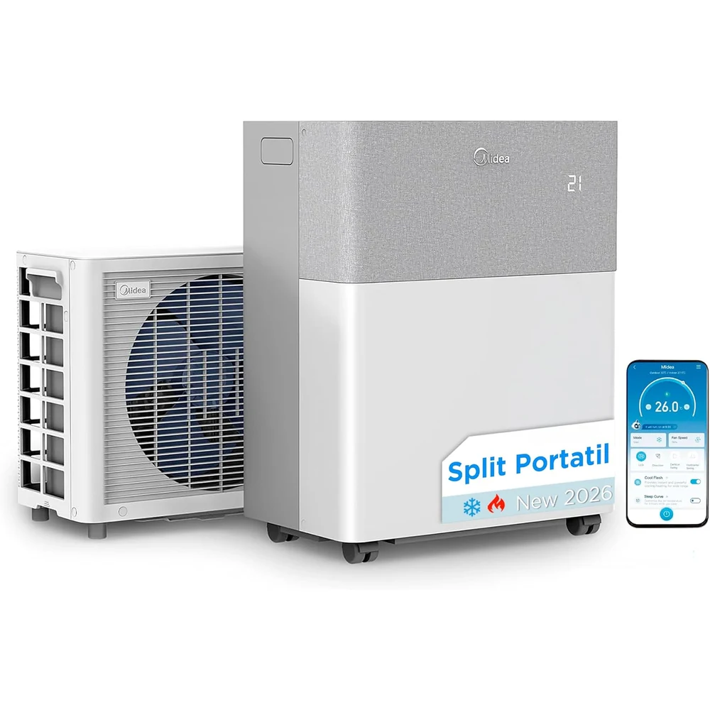 Midea Portasplit Aire Acondicionado Portátil 4 en 1 (frío y calor)