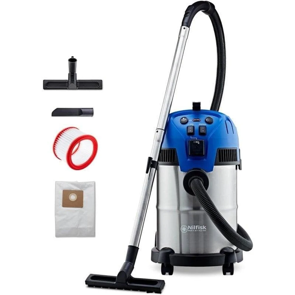 Nilfisk Multi II 30L T Aspirador de Agua y Polvo Potente