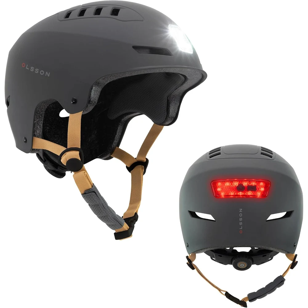 OLSSON Urban Light - Casco Homologado con Luz LED Frontal y Trasera foto 1