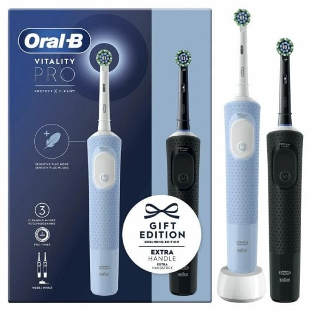 Oral-B Vitality Pro Pack de 2 Cepillos de Dientes Eléctricos