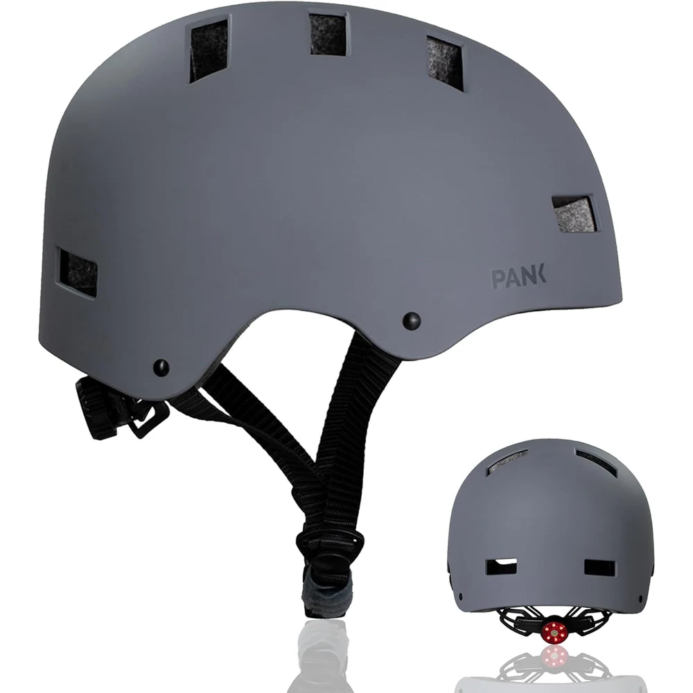 PANK Premium Casco de Bicicleta con Certificado CE y Luz LED