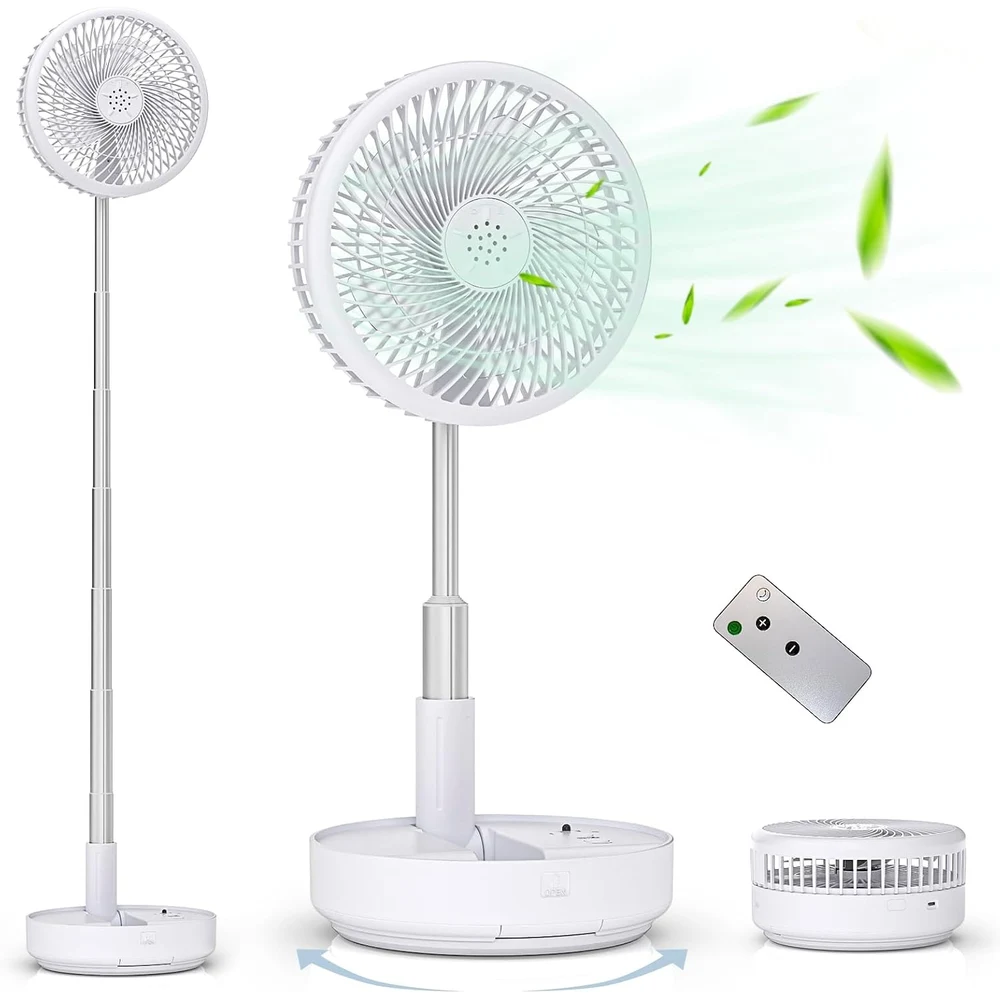 Primevolve Ventilador de Pie Portátil Auto-rotación con Remoto