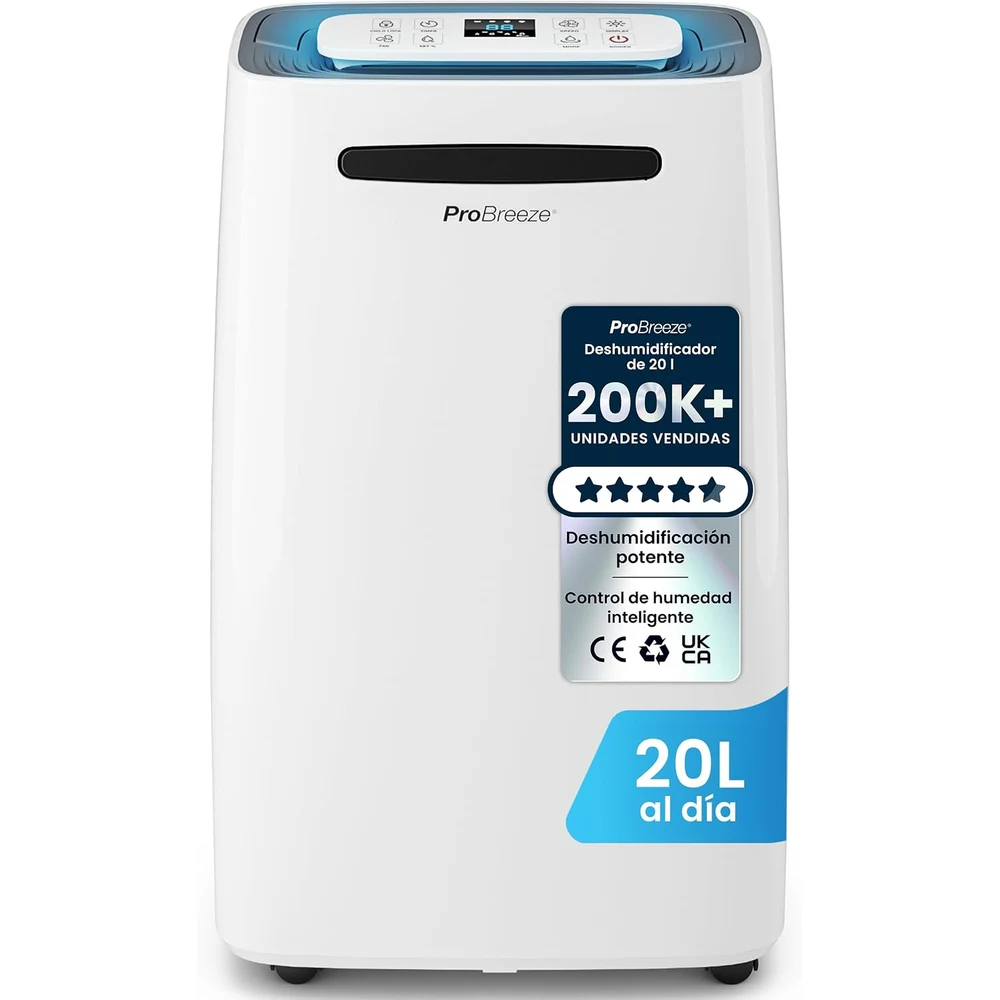 Pro Breeze Deshumidificador 20L Antihumedad