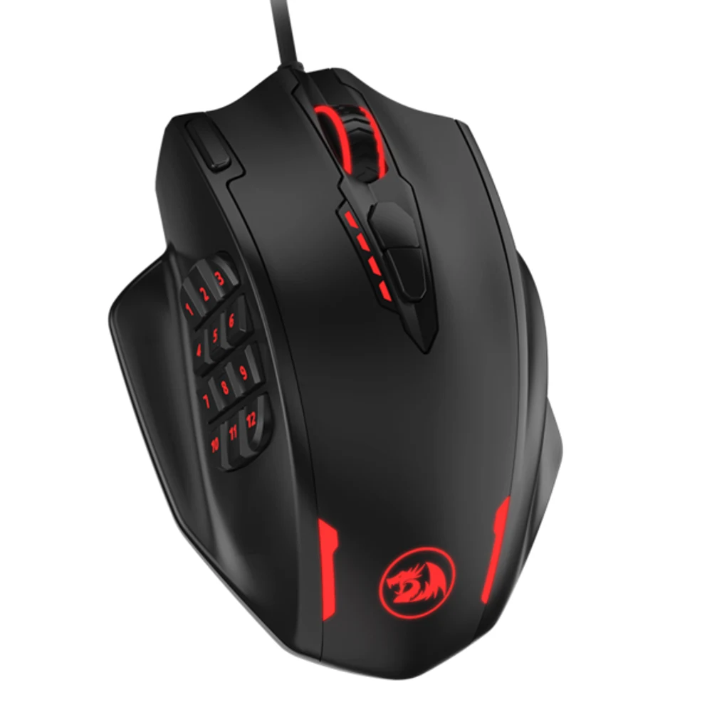 Redragon M908 Impact Ratón Gaming MMO Cableado RGB 12400 dpi foto 1