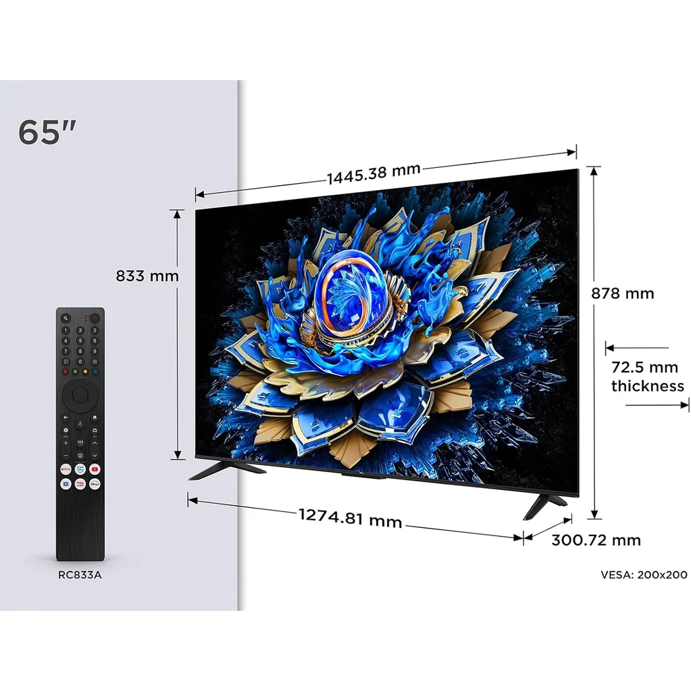 TCL 65T69C 65" QLED 4K 120Hz Google TV Dolby Atmos foto 1