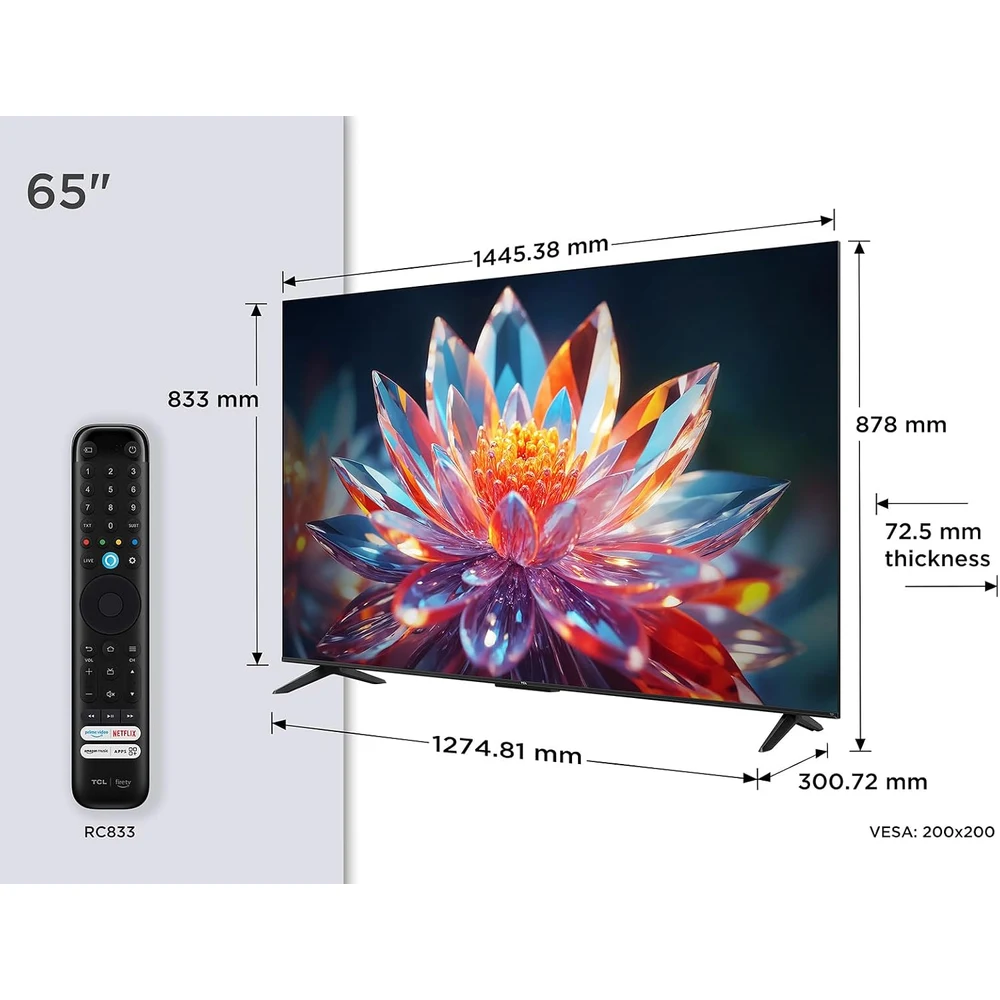 TCL 65T6C 65" QLED 4K Fire TV Dolby Atmos foto 1
