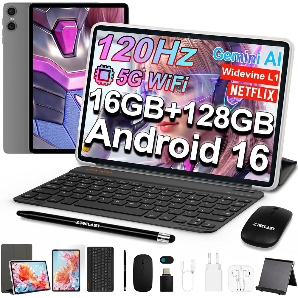 TECLAST P30T 10.1" 120Hz con 10 Accesorios Android 16 foto 1