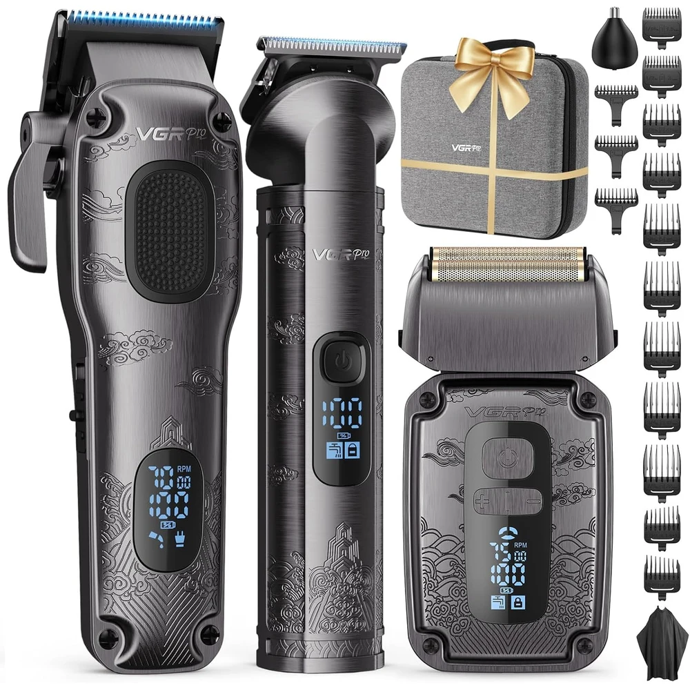 VGRPRO Set Máquina de Cortar Pelo, Trimmer y Afeitadora foto 1