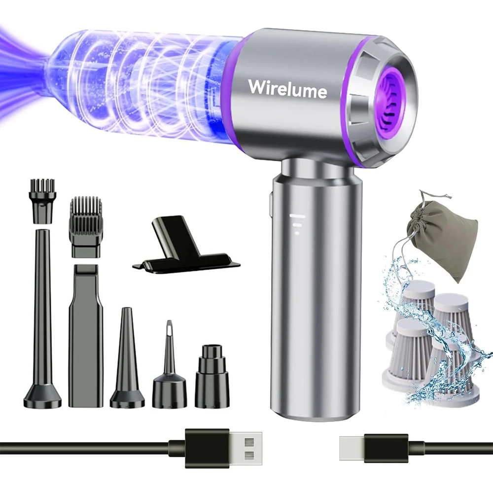 Wirelume Aspirador de Mano para Coche Inalámbrico 22000 Pa