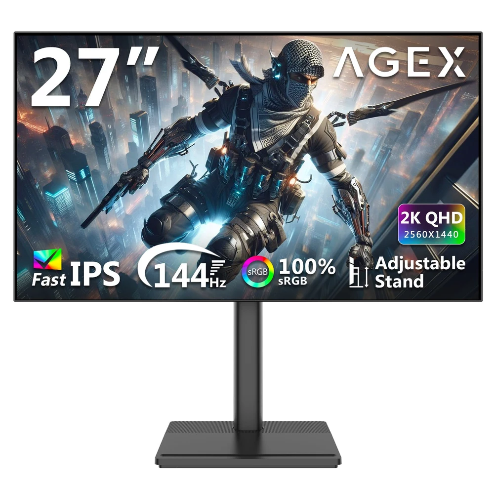 Z-Edge Monitor Gaming 27 Pulgadas 2K QHD 180Hz 144Hz IPS 1ms FreeSync Negro