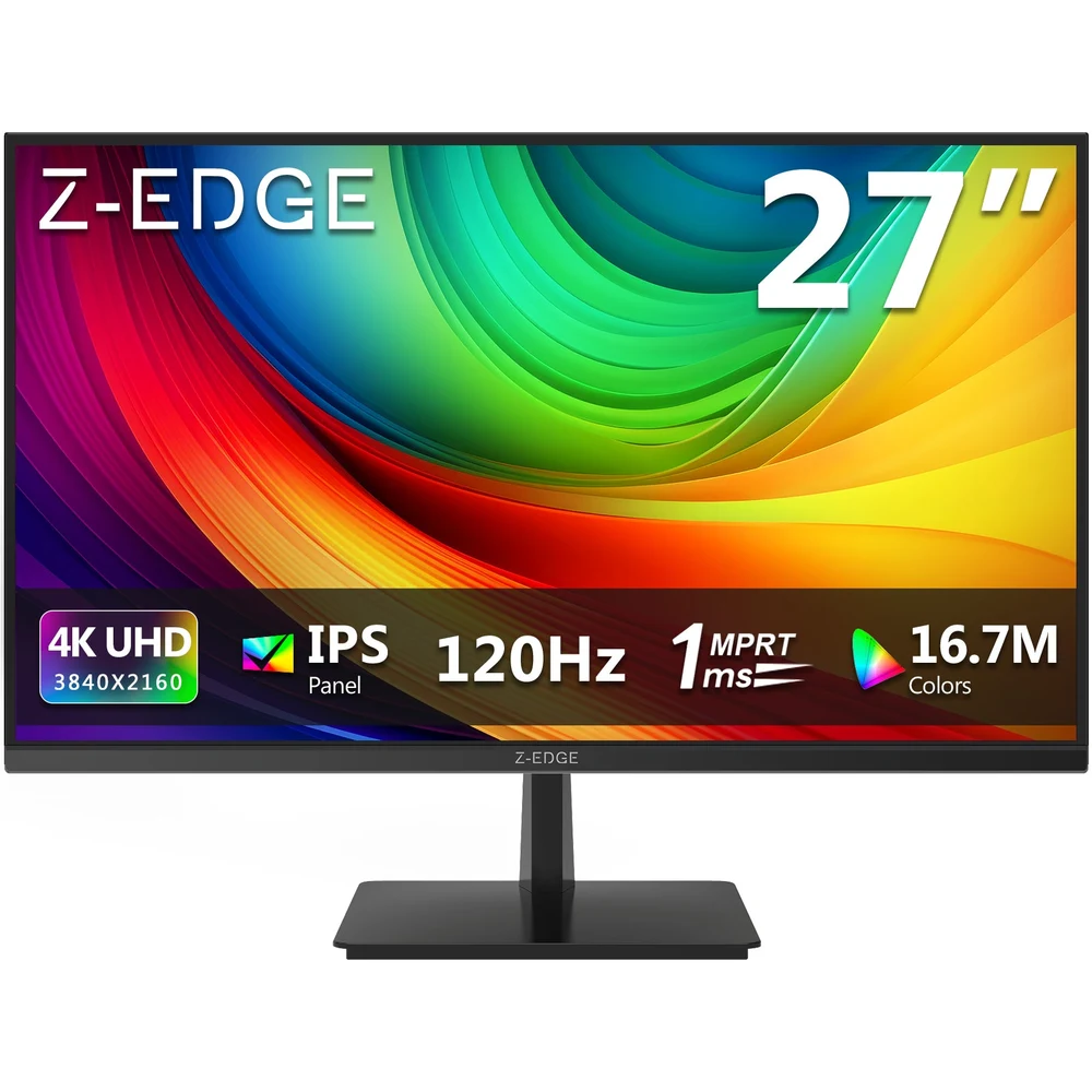 Z-Edge Monitor Gaming 27 Pulgadas 4K UHD 120 Hz IPS 1 ms FreeSync Negro foto 1